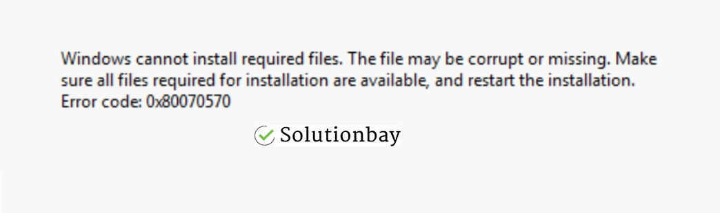 How To Fix Error 0x80070570 When Installing Programs Copying Or