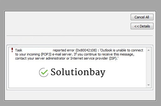 How To Fix Outlook Error 0x80042108 Solutions