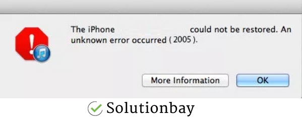 an unknown error occurred 2005 iphone 4